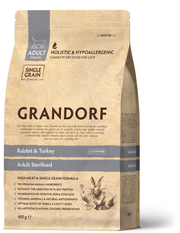 GRANDORF Rabbit & Brown Rice STERILISED